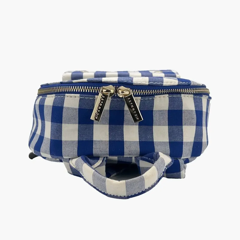 NWOT SKINNY DIP Plaid Mini Backpack (Blue/White)